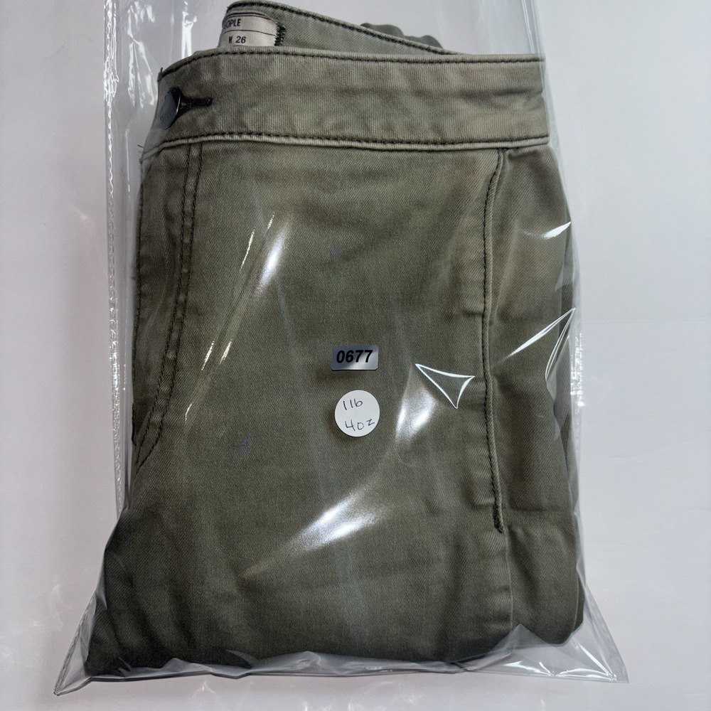 Free People We The Free Women's Just Float On Flare Jeans Size 26 Pants Green - Picture 8 of 8